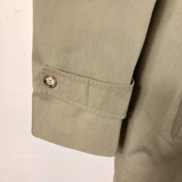 James River Traders Mens Trench Coat Long Detachable Fleece Liner Khaki 44 Long - Picture 8 of 11